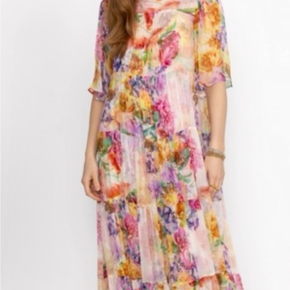 Johnny Was Vibrant Floral Maxi Dress - Picture 12 of 12